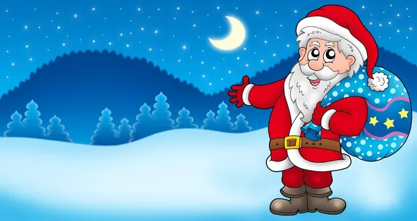 산타 클로스 3와 함께 프리 — 스톡 사진