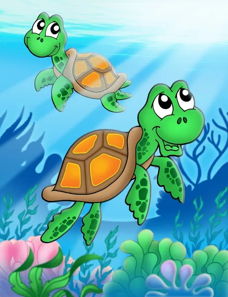 Weinig zeeschildpadden — Stockfoto