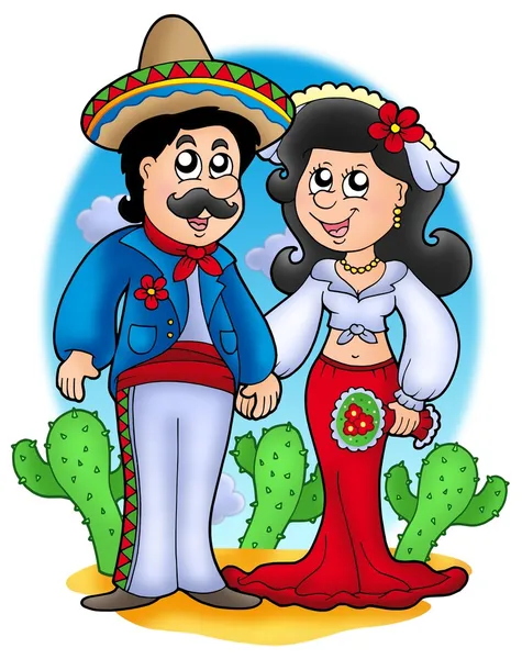Meksika Düğün çifti — Stok fotoğraf