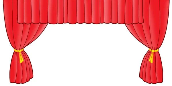 Red theatre curtain — Stock Photo, Image