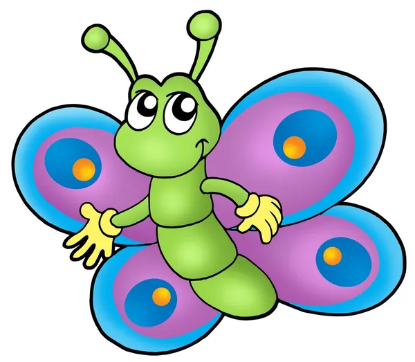 Pequeña mariposa de dibujos animados —  Fotos de Stock