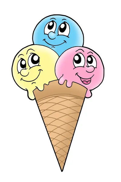 微笑的冰淇淋 — 图库照片