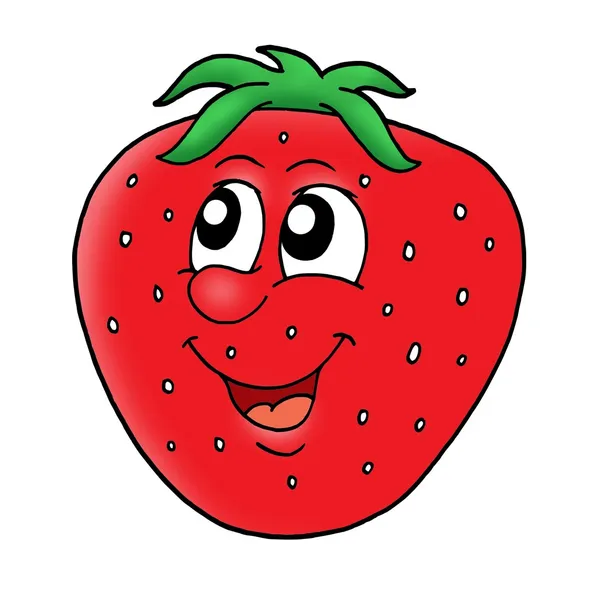 Lächelnde Erdbeere — Stockfoto