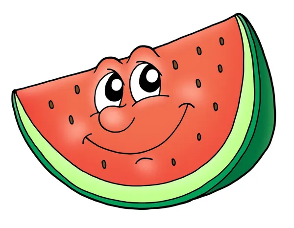 Glimlach watermeloen — Stockfoto