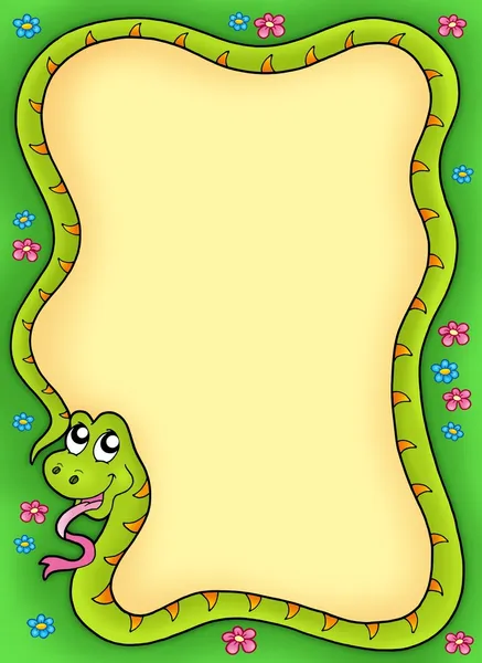 Had rám s květy 2 — Stock fotografie