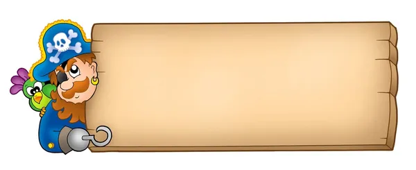 Korsan ile ahşap panel — Stok fotoğraf