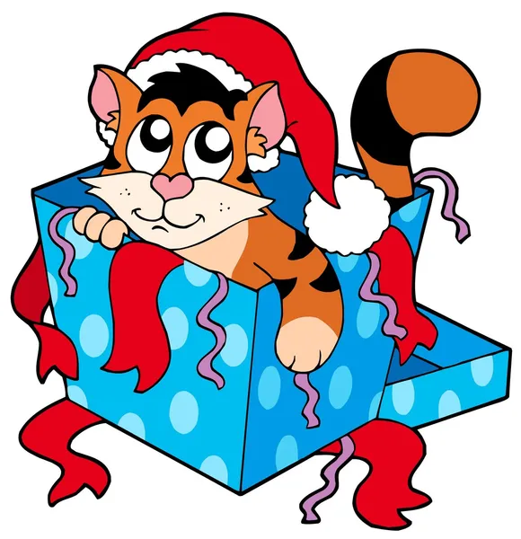 可爱圣诞猫咪 — 图库矢量图片