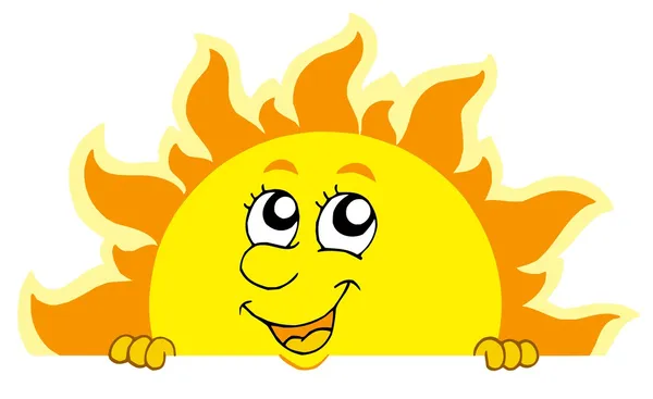 Niedliche lauernde Sonne — Stockvektor
