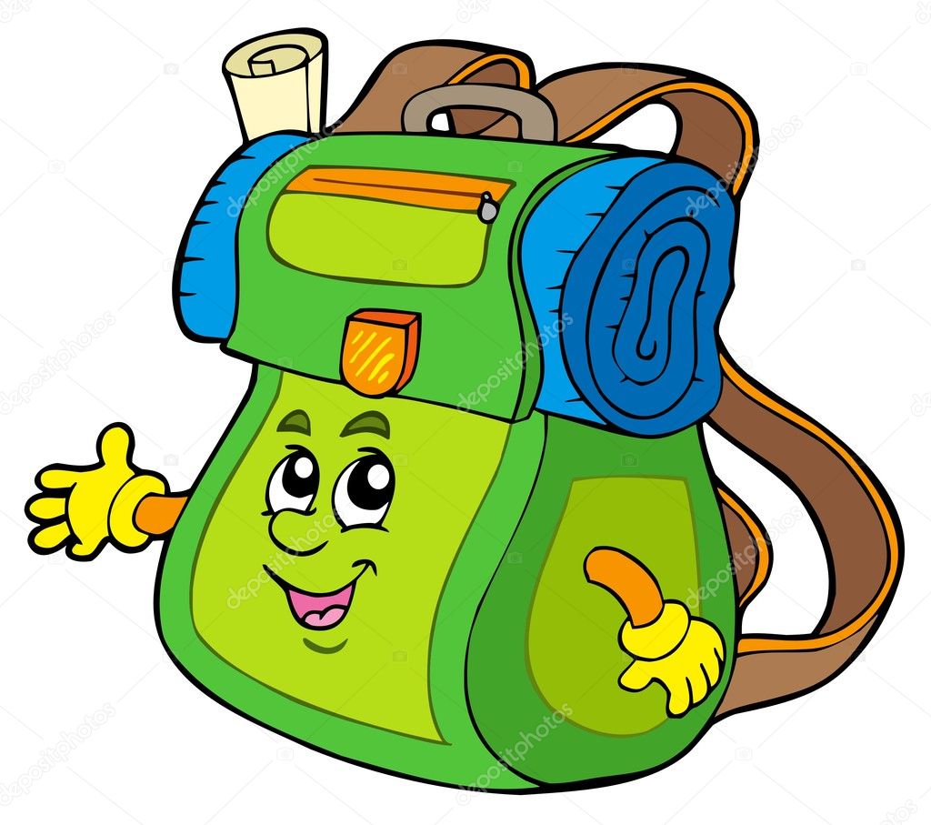 Pack A Backpack Isolated Cartoon Vector Illustration Stock