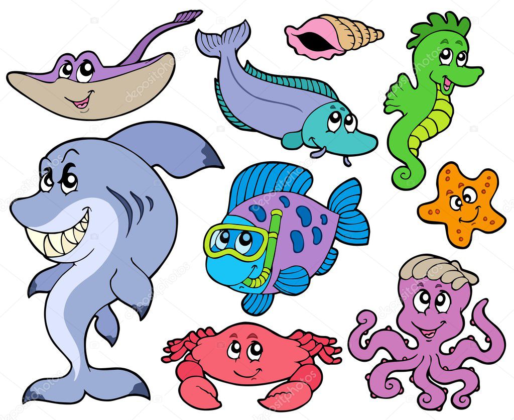 Ocean animals collection Stock Vector Image by ©clairev #3040574