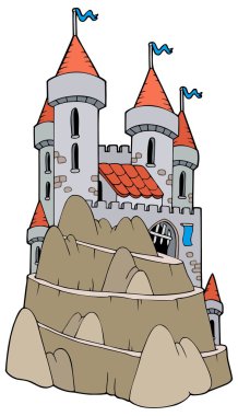 Castle on hill clipart