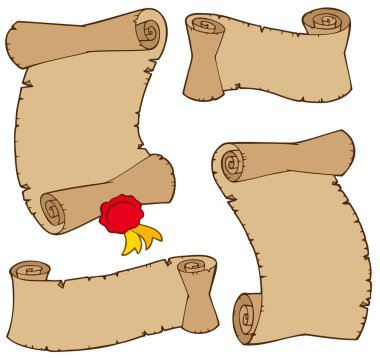 Old scrolls collection clipart