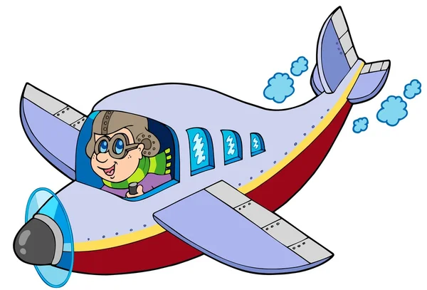 Aviador de dibujos animados — Vector de stock