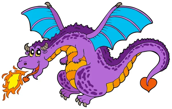 Énorme dragon volant — Image vectorielle