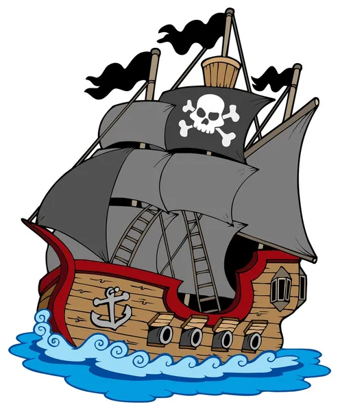 Pirate vaartuig — Stockvector
