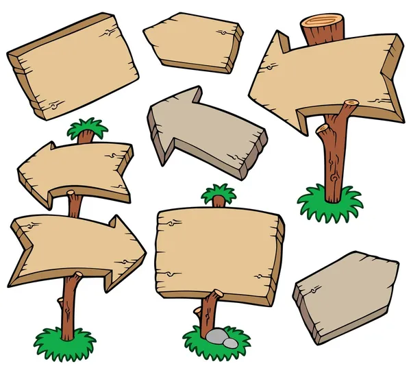 Collection de planches en bois — Image vectorielle