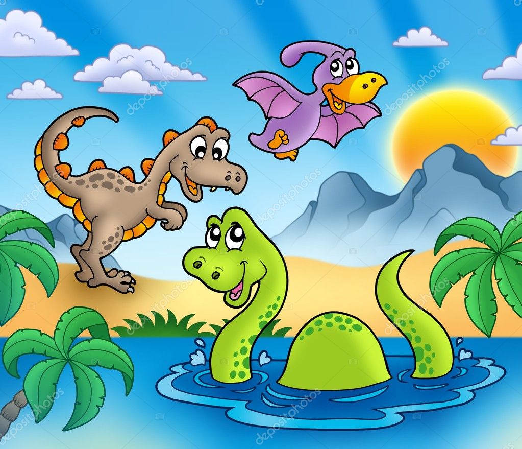 Dibujos animados de dinosaurios fotos de stock, imágenes de Dibujos animados  de dinosaurios sin royalties | Depositphotos
