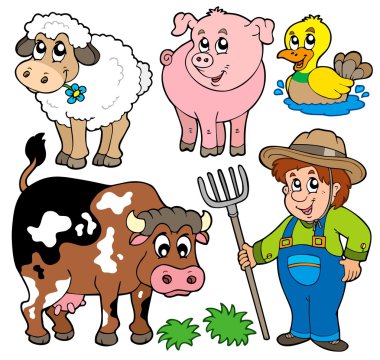 Farm cartoons collection clipart