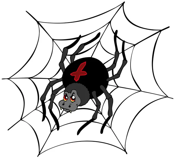 Stora tecknade spider — Stock vektor