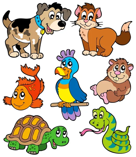 Colección de dibujos animados para mascotas — Vector de stock