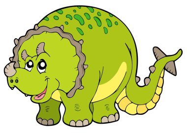 Cartoon triceratops clipart