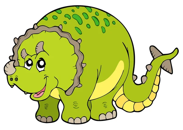 Cartoon triceratops — Stock vektor