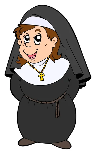 Glückliche Nonne — Stockvektor