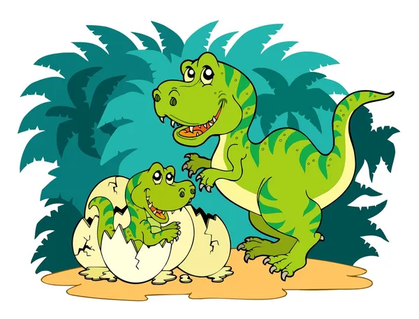 ティラノサウルス レックスの家族 — ストックベクタ