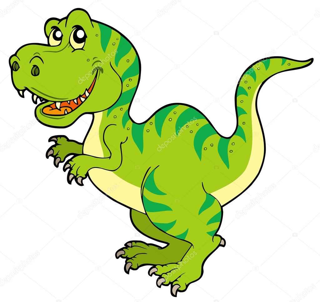 t-rex logo icon, smile tyrannosaurus, Vector illustration of cute