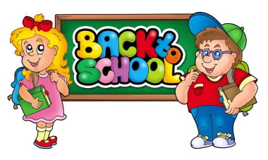 Children in school 1 clipart