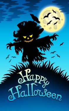 Halloween image with scarecrow clipart