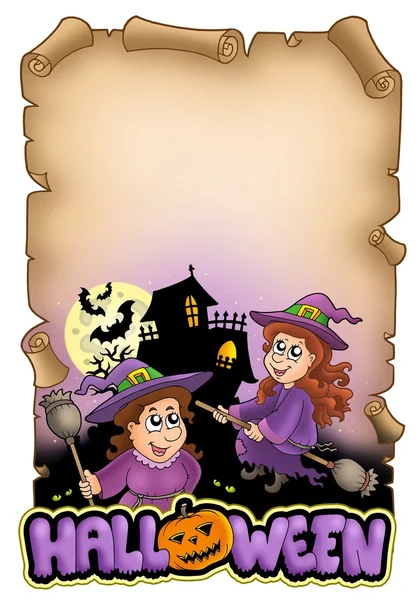 Pergament med halloween-tema 1 — Stockfoto