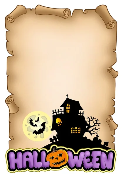 Pergament med halloween-tema 2 — Stockfoto