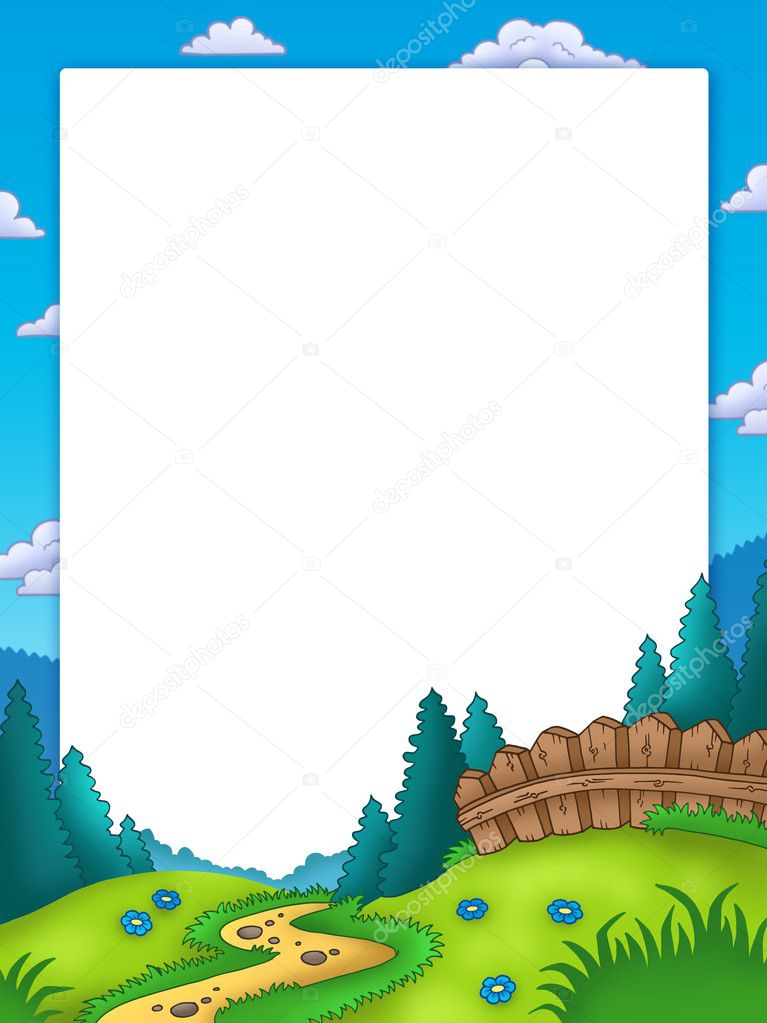 Frame with country landscape — Stock Photo © clairev 3690518