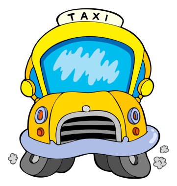 Cartoon taxi car clipart