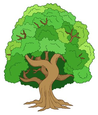 Green leafy tree clipart