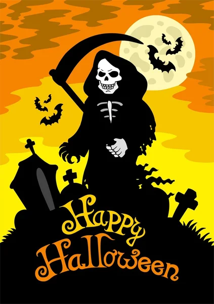 Halloween téma s grim reaper — Stockový vektor