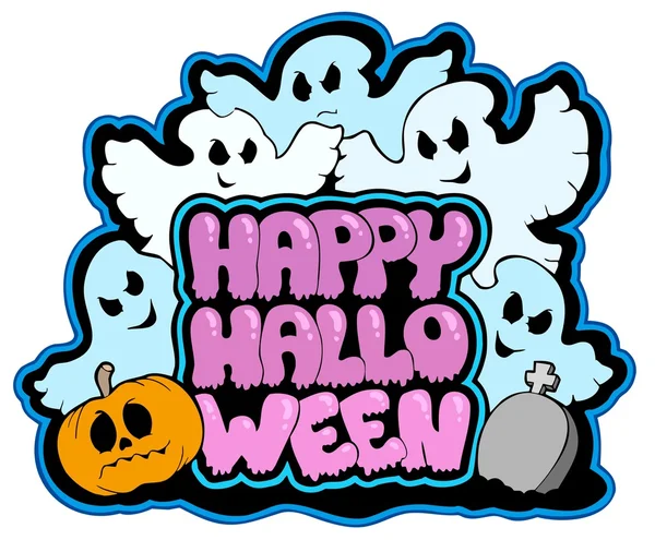 Tema feliz Halloween 3 —  Vetores de Stock