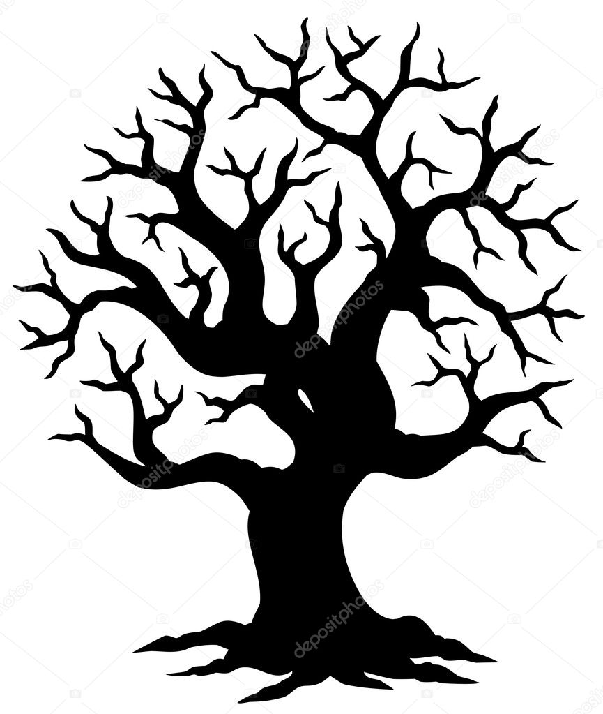 Hollow tree silhouette — Stock Vector © clairev #3690257