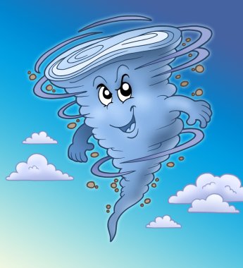 Evil cartoon tornado clipart