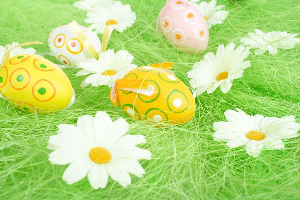 Ovos de Páscoa coloridos pintados — Fotografia de Stock