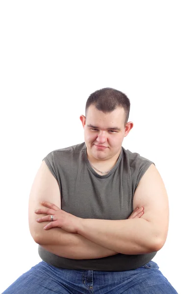 Obézní muž — Stock fotografie