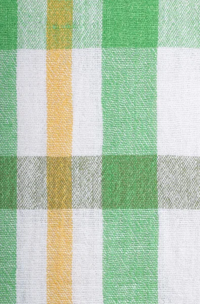 Green and white tablecloth pattern — Stock Photo, Image