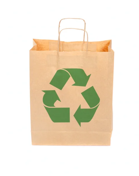 Экологический бумажный пакет — стоковое фото