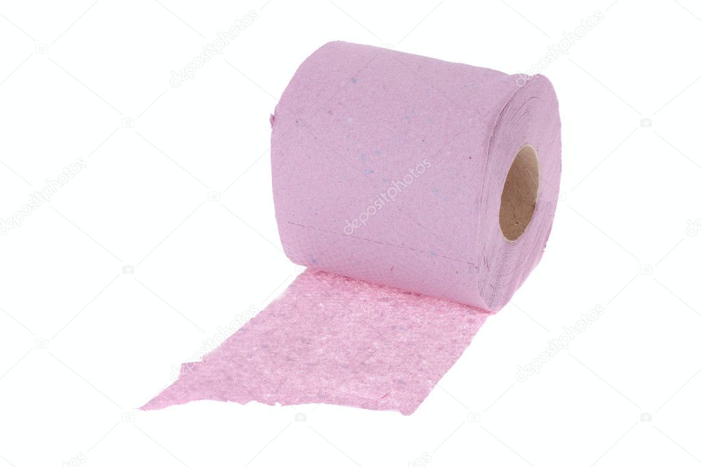 Roll of the pink toilet paper Stock Photo by ©aguirre_mar 2614731