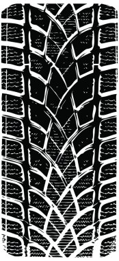 Trace of the tyre, vector clipart