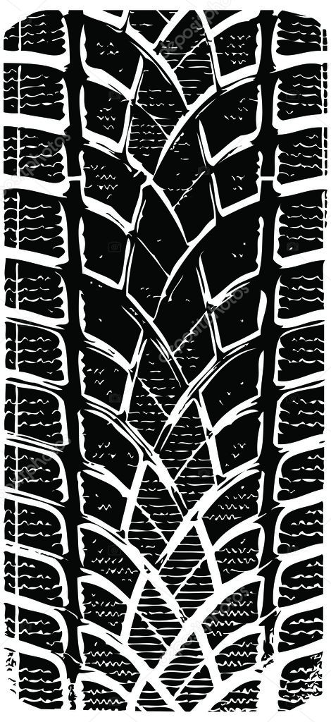 Trace of the tyre, vector
