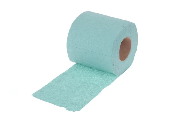 Рулон зеленого туалетного паперу — стокове фото