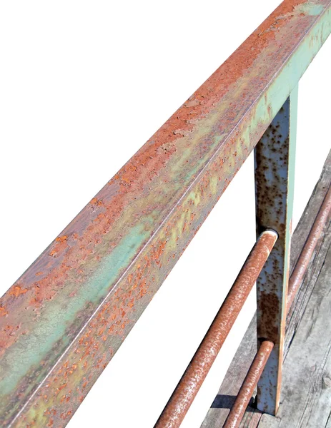 Rusty conceito de construção de linha metálica — Fotografia de Stock