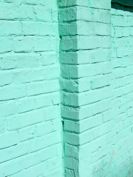 Green vintage brick wall, construction — Stock Photo, Image